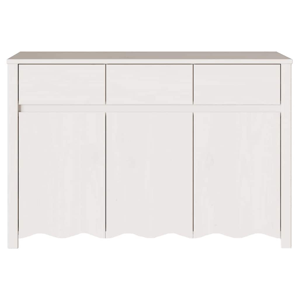 Sideboard Drammen Weiß 114 x 43 x 75,5 cm Massivholz Kiefer