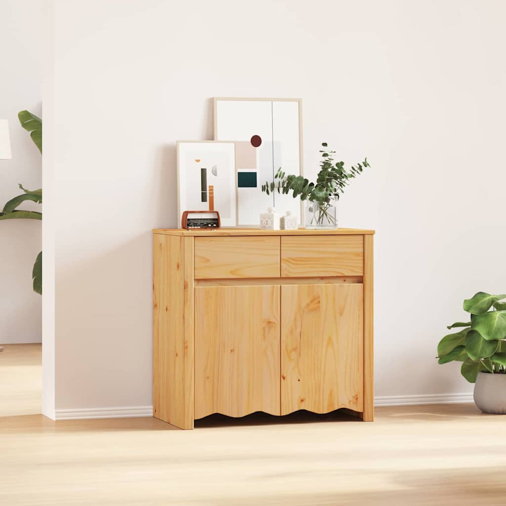 vidaXL Sideboard Drammen Eiche 79 x 43 x 75,5 cm Massivholz Kiefer