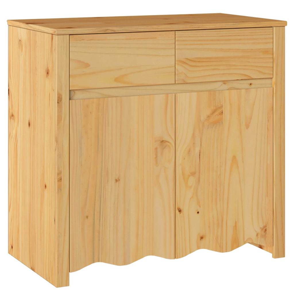 vidaXL Sideboard Drammen Eiche 79 x 43 x 75,5 cm Massivholz Kiefer