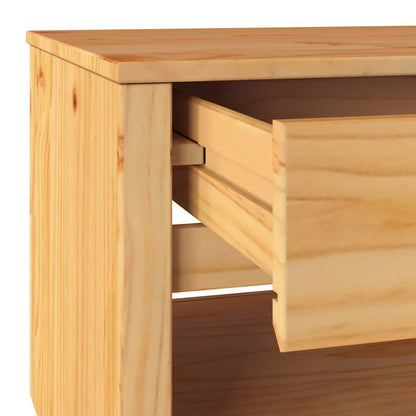 vidaXL Couchtisch Drammen Eiche 99 x 55 x 45 cm Massives Kiefernholz