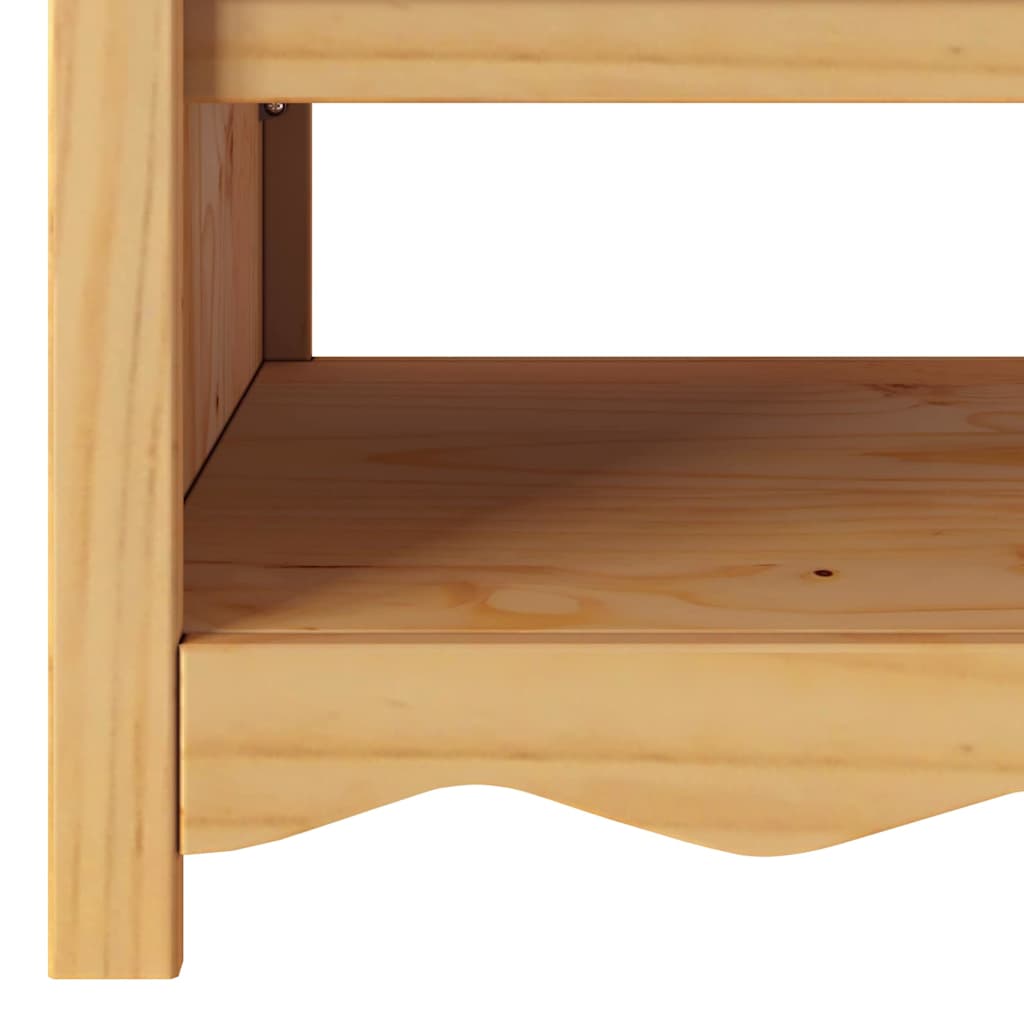 vidaXL Couchtisch Drammen Eiche 99 x 55 x 45 cm Massives Kiefernholz