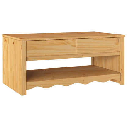 vidaXL Couchtisch Drammen Eiche 99 x 55 x 45 cm Massives Kiefernholz