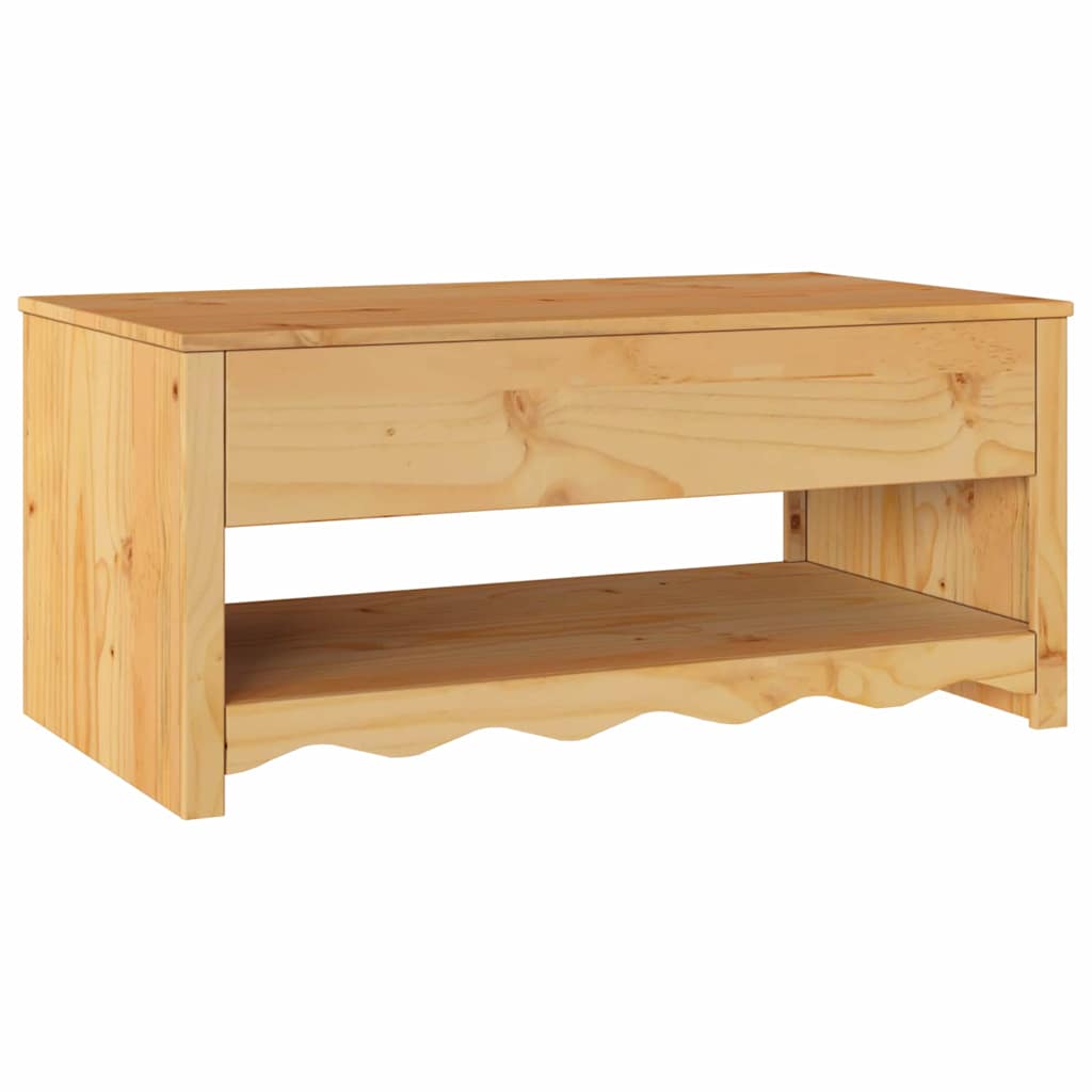 vidaXL Couchtisch Drammen Eiche 99 x 55 x 45 cm Massives Kiefernholz