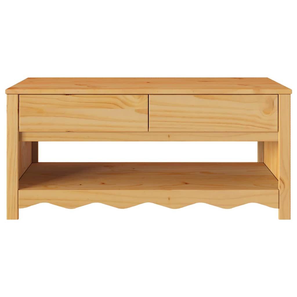 vidaXL Couchtisch Drammen Eiche 99 x 55 x 45 cm Massives Kiefernholz
