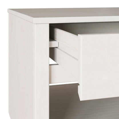 vidaXL Couchtisch Drammen Weiß 99 x 55 x 45 cm Massives Kiefernholz