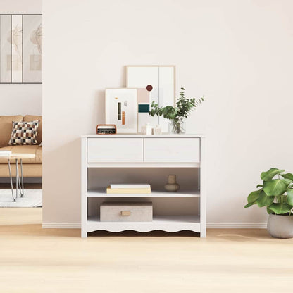 Konsolentisch mit Schubladen Drammen Weiß 89,5 x 37 x 73 cm