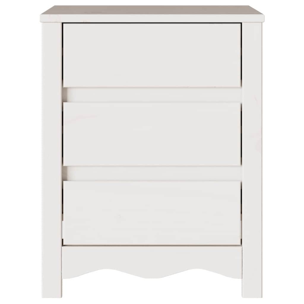 vidaXL Couchtisch Drammen Weiß 45 x 35 x 56 cm Massives Kiefernholz