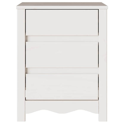 vidaXL Couchtisch Drammen Weiß 45 x 35 x 56 cm Massives Kiefernholz