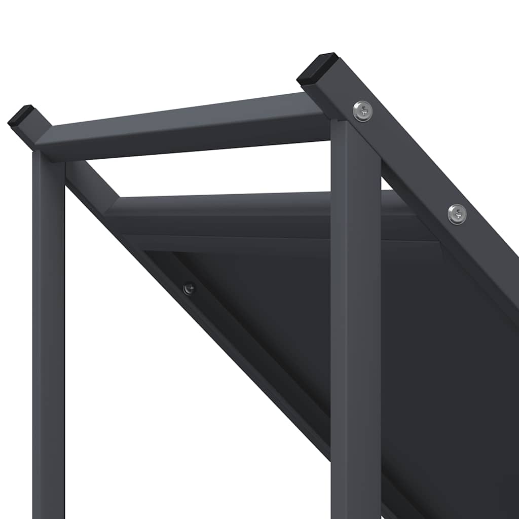 Brennholzregal Anthrazit 70x43x34,5 cm Kaltgewalzter Stahl