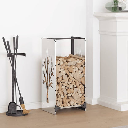 Brennholzregal 40x30x80 cm Edelstahl