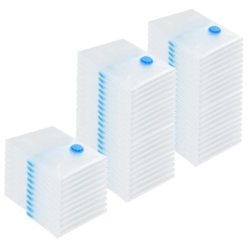 Aufbewahrungstaschen 50 pcs Transparent und Blau 70 x 50 cm