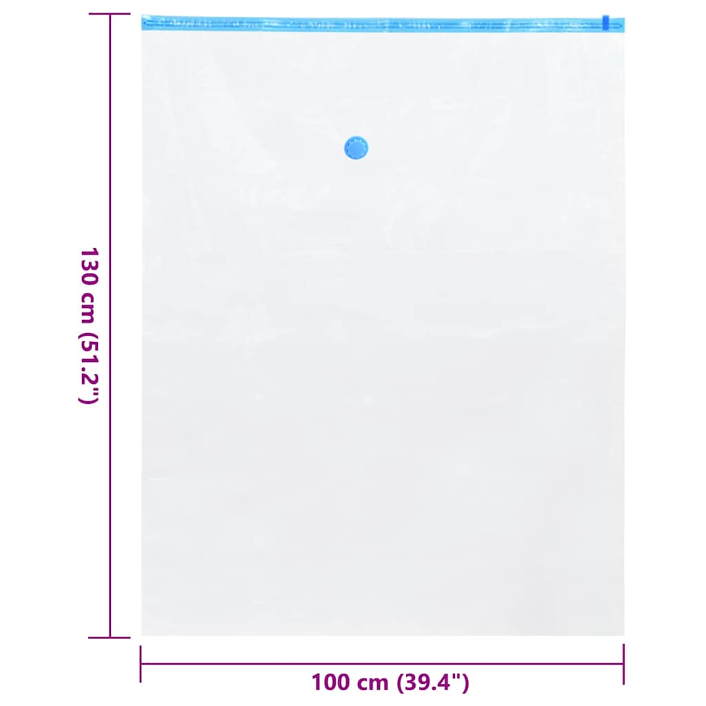 Aufbewahrungstaschen 50 pcs Transparent und Blau 130 x 100 cm