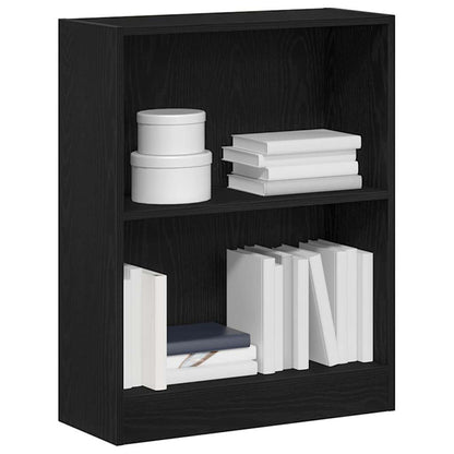 Bücherregal Schwarz Eichen-Optik 60 x 24 x 76 cm Holzwerkstoff