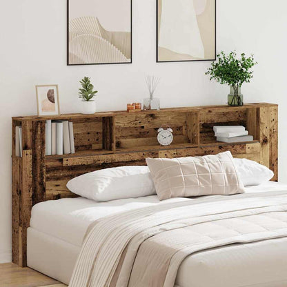 vidaXL Kopfteil Schrank Altholz 220 x 18,5 x 102,5 cm Holzwerkstoff