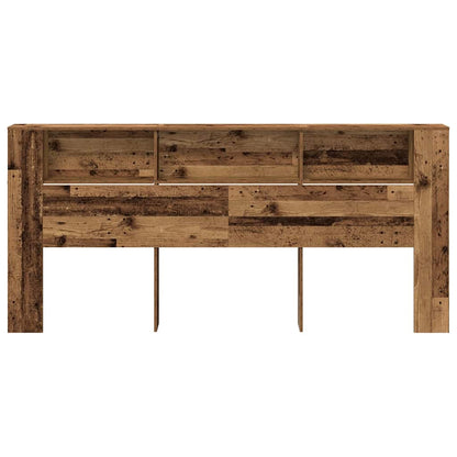 vidaXL Kopfteil Schrank Altholz 220 x 18,5 x 102,5 cm Holzwerkstoff