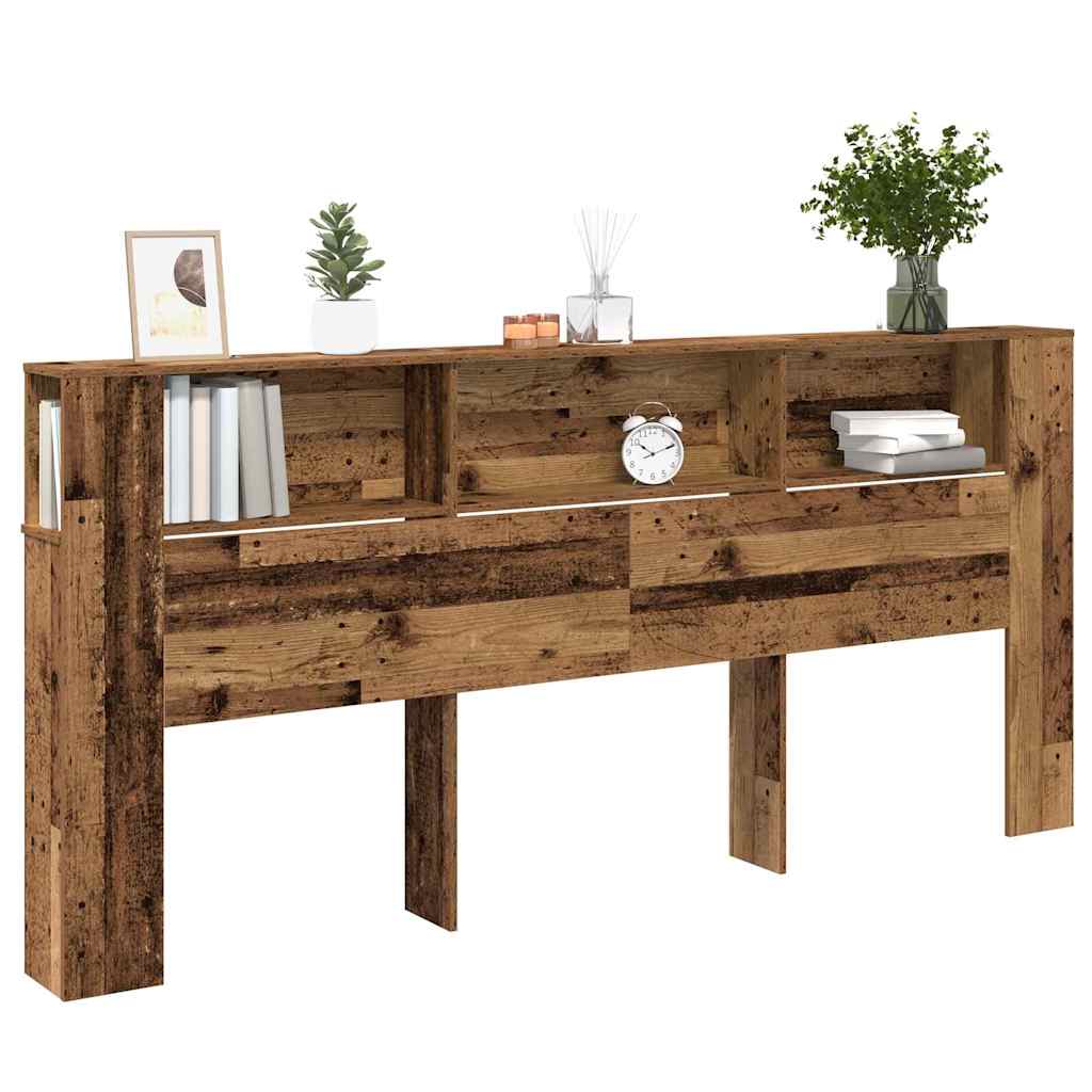 vidaXL Kopfteil Schrank Altholz 220 x 18,5 x 102,5 cm Holzwerkstoff