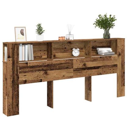 vidaXL Kopfteil Schrank Altholz 220 x 18,5 x 102,5 cm Holzwerkstoff