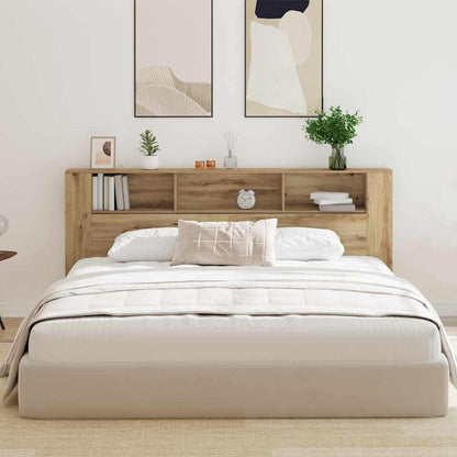 vidaXL Kopfteil Schrank mit Regal Artisan-Eiche 220 x 18,5 x 102,5 cm
