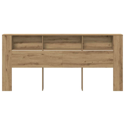 vidaXL Kopfteil Schrank mit Regal Artisan-Eiche 220 x 18,5 x 102,5 cm