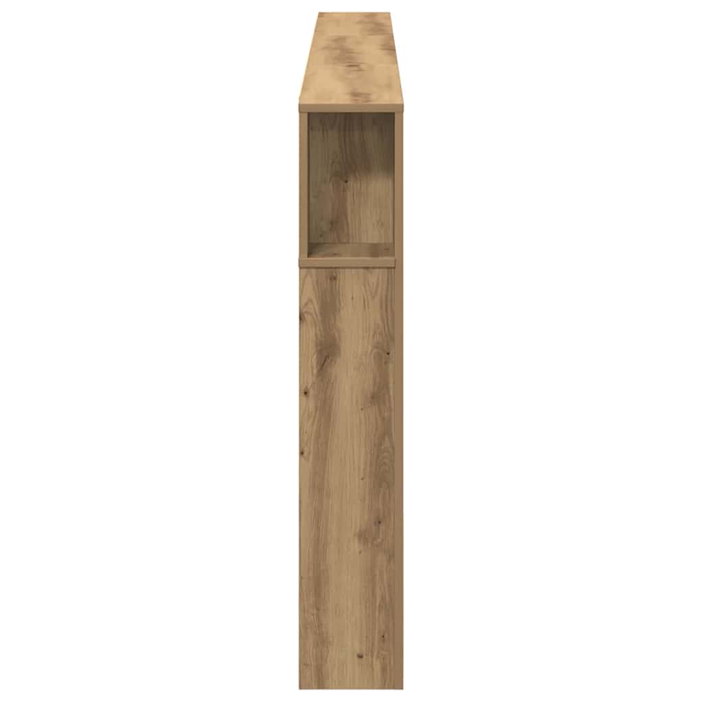 vidaXL Kopfteil Schrank mit Regal Artisan-Eiche 220 x 18,5 x 102,5 cm