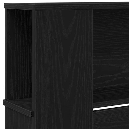 vidaXL Kopfteil Schrank Schwarz Eichen-Optik 220 x 18,5 x 102,5 cm
