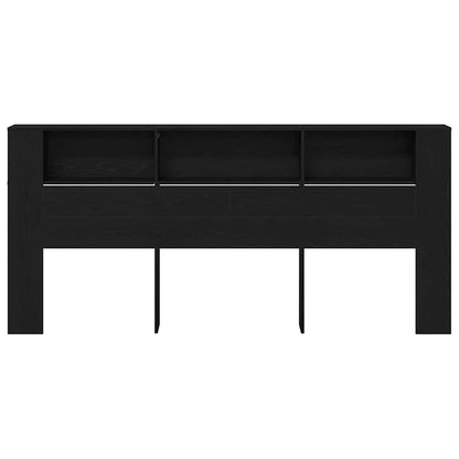 vidaXL Kopfteil Schrank Schwarz Eichen-Optik 220 x 18,5 x 102,5 cm