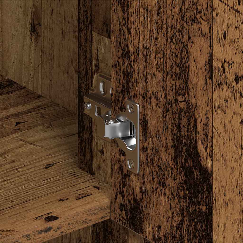 vidaXL Wandschrank mit Regal Altholz 80 x 33 x 80 cm Holzwerkstoff