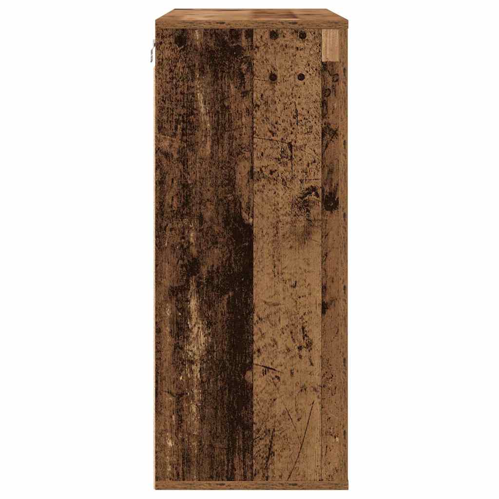vidaXL Wandschrank mit Regal Altholz 80 x 33 x 80 cm Holzwerkstoff