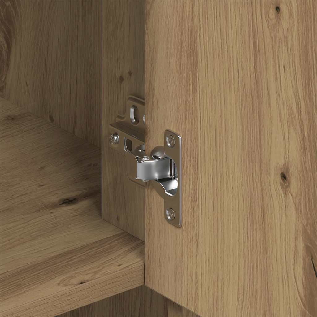 vidaXL Wandschrank mit Tür Artisan-Eiche 80 x 33 x 80 cm Holzwerkstoff