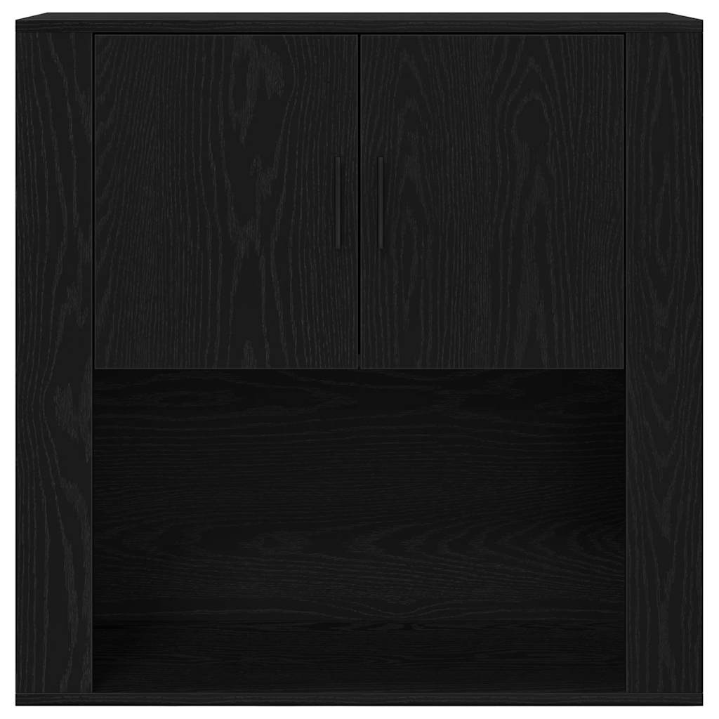 vidaXL Wandschrank Schwarz Eichen-Optik 80 x 33 x 80 cm Holzwerkstoff