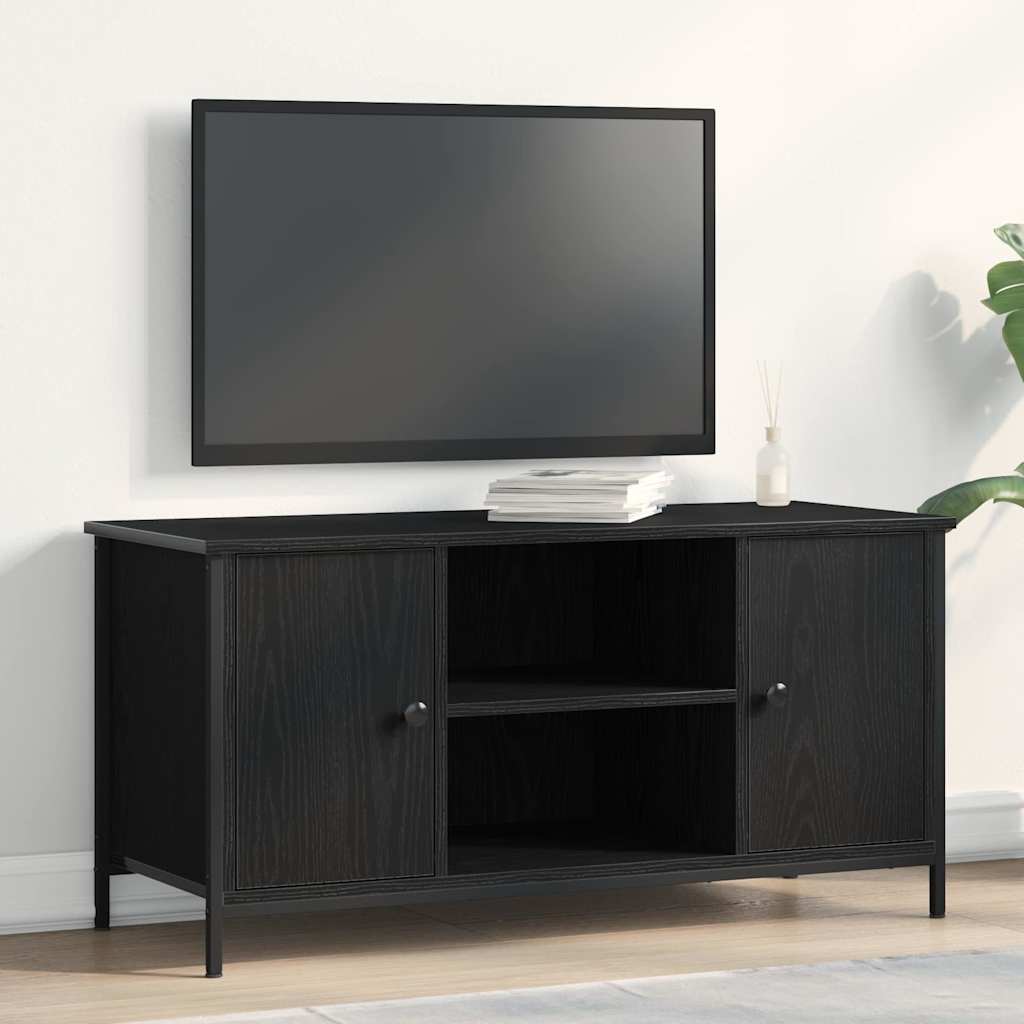 vidaXL TV-Schränk Schwarz Eichen-Optik 100 x 40 x 50 cm Holzwerkstoff