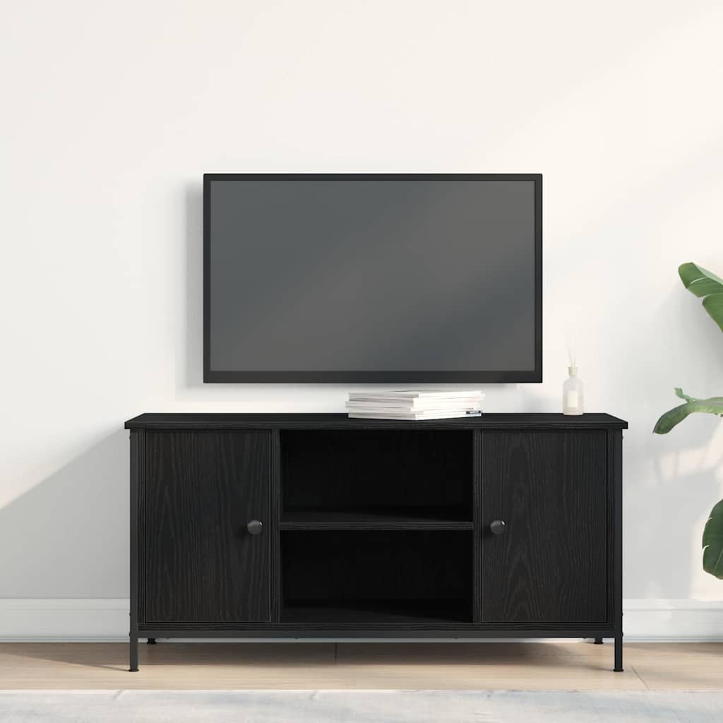 vidaXL TV-Schränk Schwarz Eichen-Optik 100 x 40 x 50 cm Holzwerkstoff