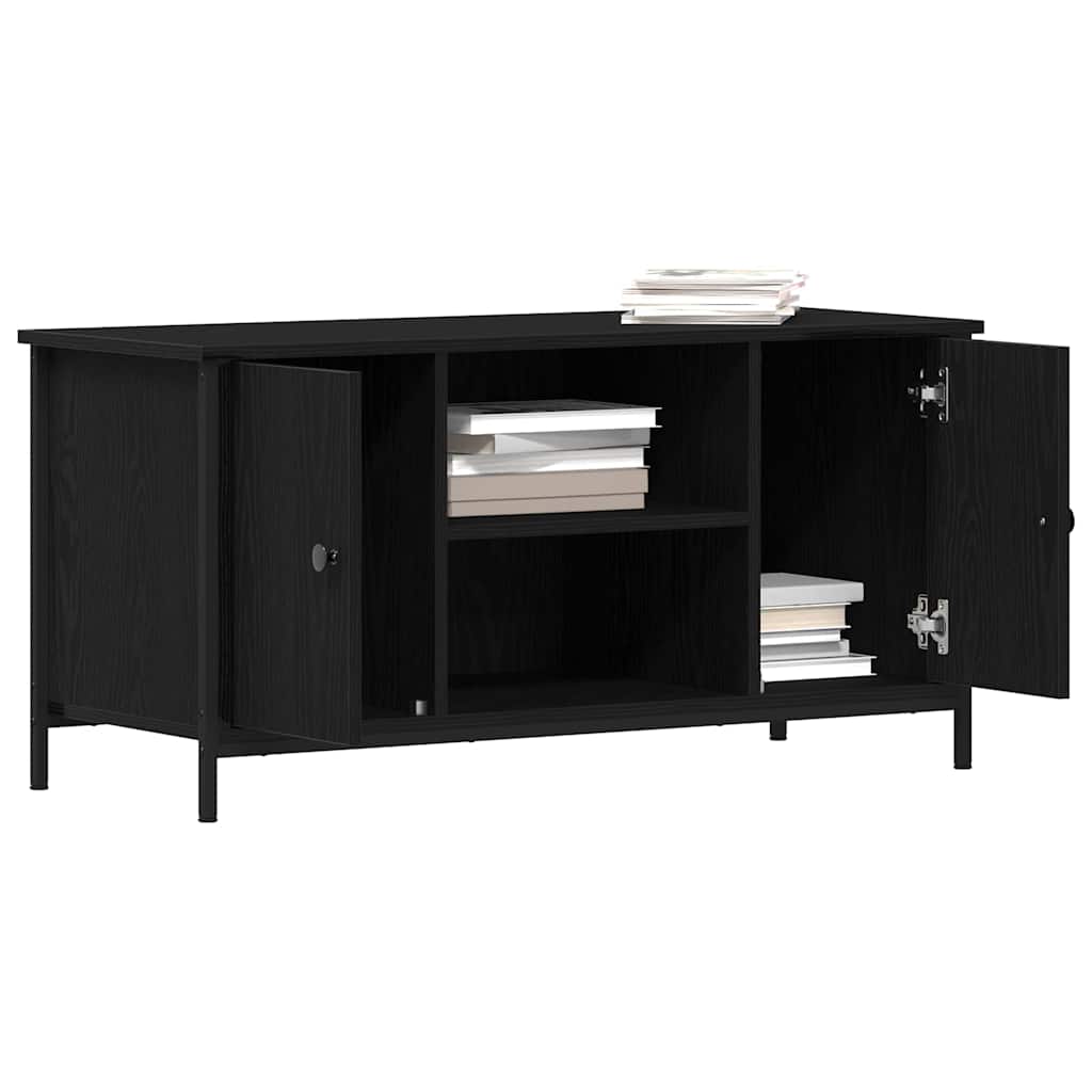 vidaXL TV-Schränk Schwarz Eichen-Optik 100 x 40 x 50 cm Holzwerkstoff