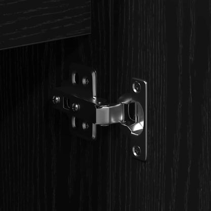 Sideboard Schwarz Eichen-Optik 101,5 x 35 x 70 cm Holzwerkstoff