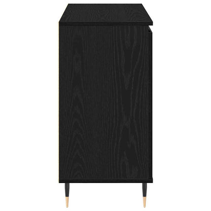 Sideboard Schwarz Eichen-Optik 101,5 x 35 x 70 cm Holzwerkstoff
