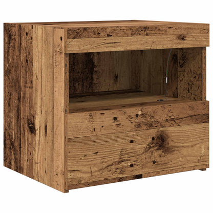 vidaXL Nachttisch mit Schubladen Altholz 50 x 40 x 45 cm Holzwerkstoff