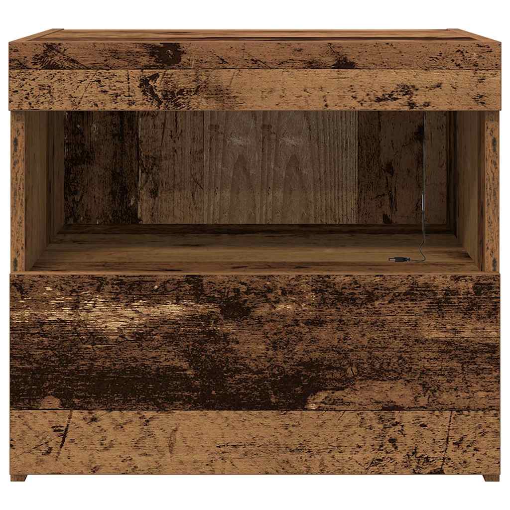 vidaXL Nachttisch mit Schubladen Altholz 50 x 40 x 45 cm Holzwerkstoff