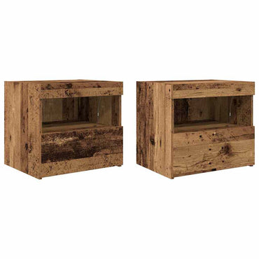 vidaXL Nachttisch 2 pcs Altholz 50 x 40 x 45 cm Holzwerkstoff