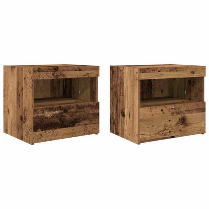 Nachttisch 2 pcs Altholz 50 x 40 x 45 cm Holzwerkstoff