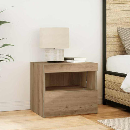 vidaXL Nachttisch 2 pcs Artisan-Eiche 50 x 40 x 45 cm Holzwerkstoff