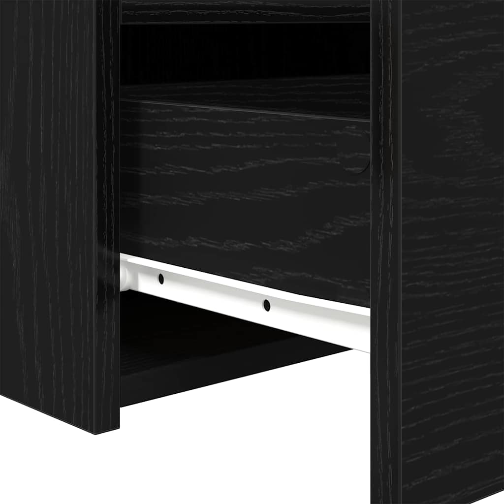 vidaXL Nachttisch Schwarz Eichen-Optik 50 x 40 x 45 cm Holzwerkstoff