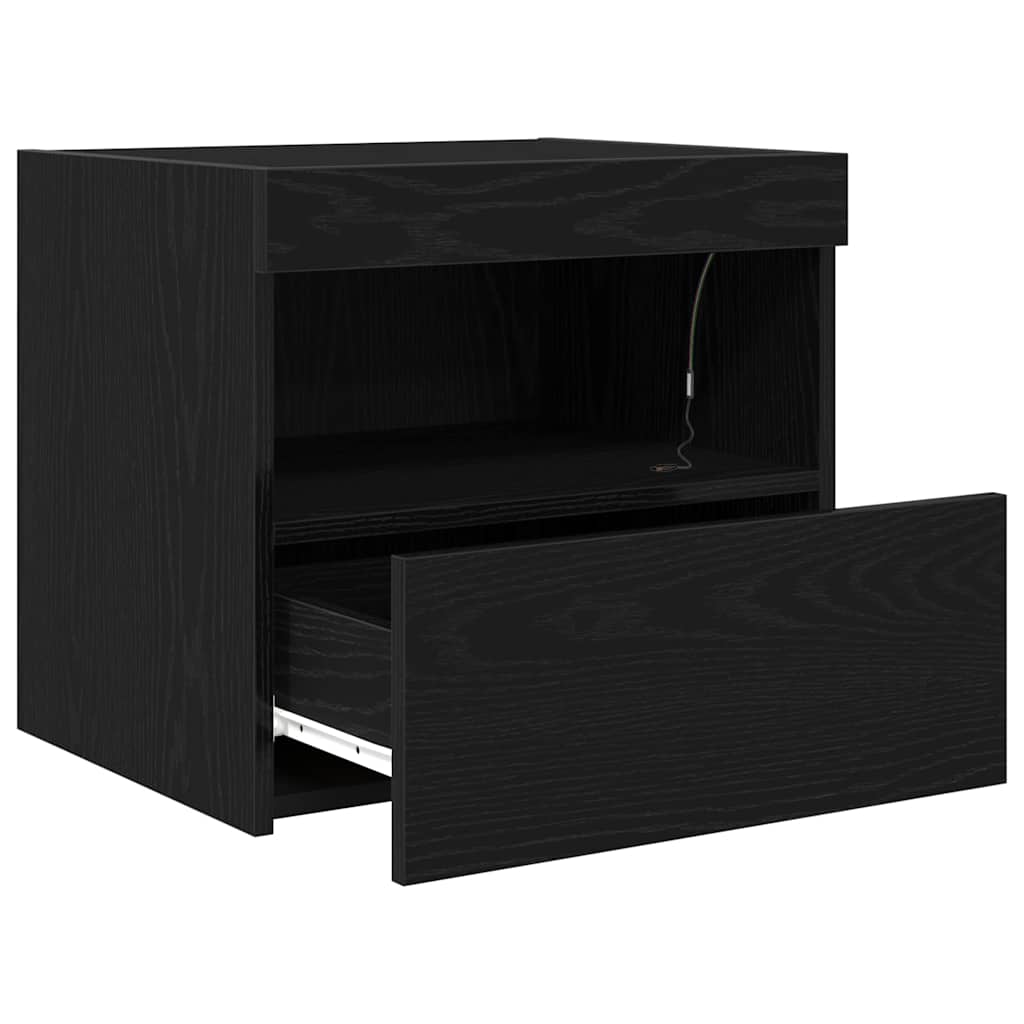 vidaXL Nachttisch Schwarz Eichen-Optik 50 x 40 x 45 cm Holzwerkstoff