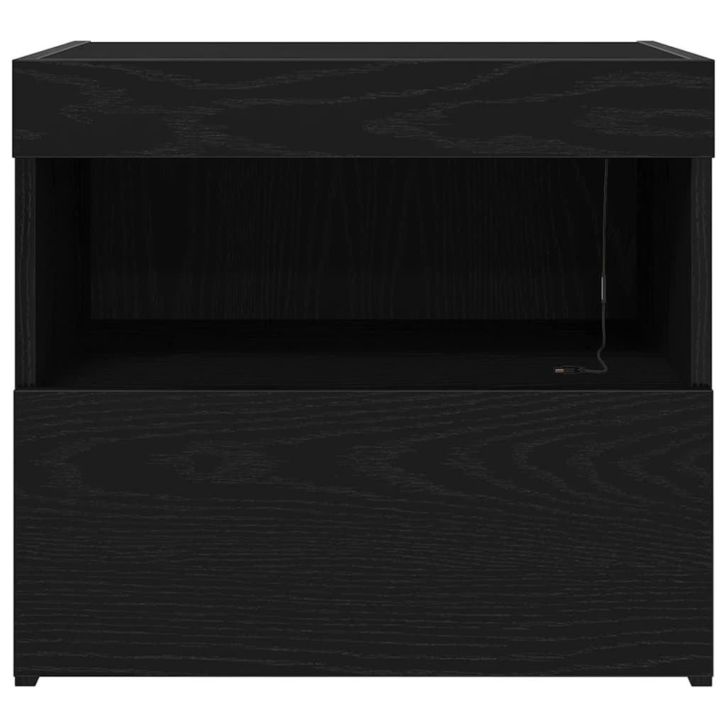vidaXL Nachttisch Schwarz Eichen-Optik 50 x 40 x 45 cm Holzwerkstoff