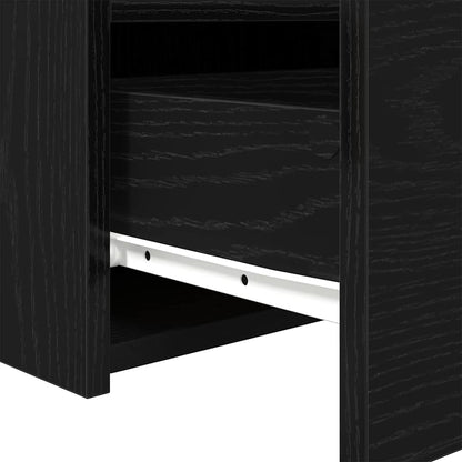 vidaXL Nachttisch 2 pcs Schwarz Eichen-Optik 50 x 40 x 45 cm