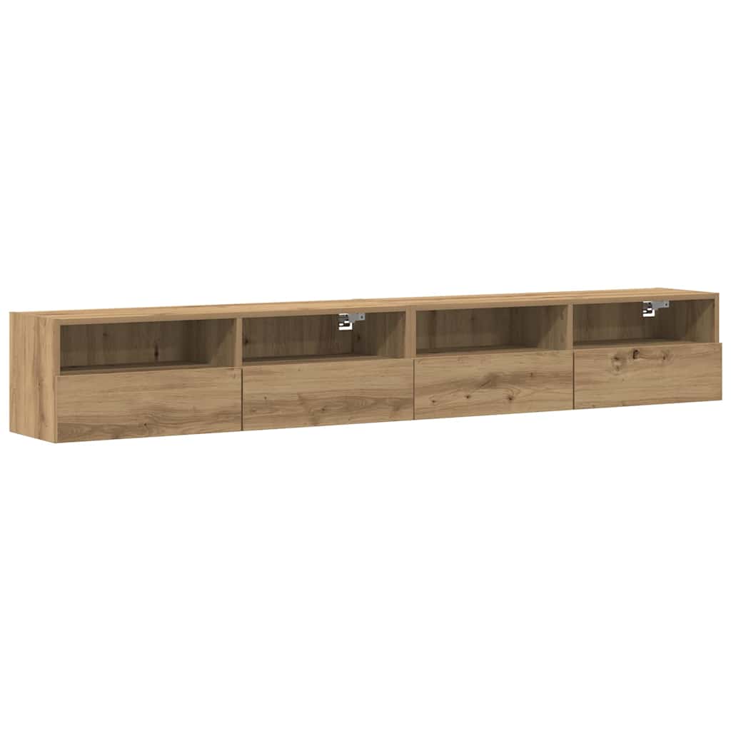 TV-Wandschrank 2 pcs Artisan-Eiche 100 x 30 x 30 cm