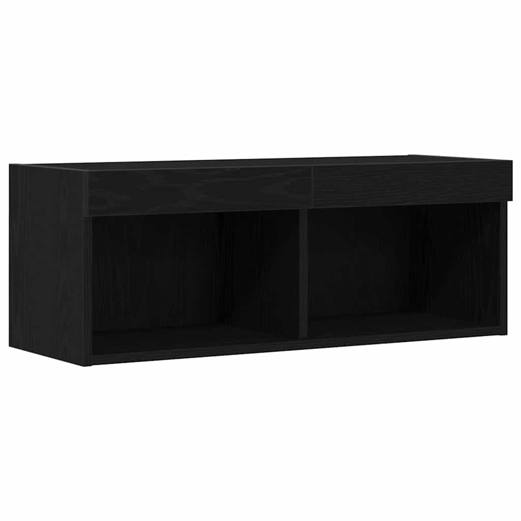 vidaXL TV-Schrankset 2 pcs Schwarz Eichen-Optik 80 x 30 x 30 cm