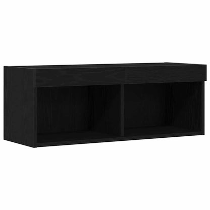 vidaXL TV-Schrankset 2 pcs Schwarz Eichen-Optik 80 x 30 x 30 cm