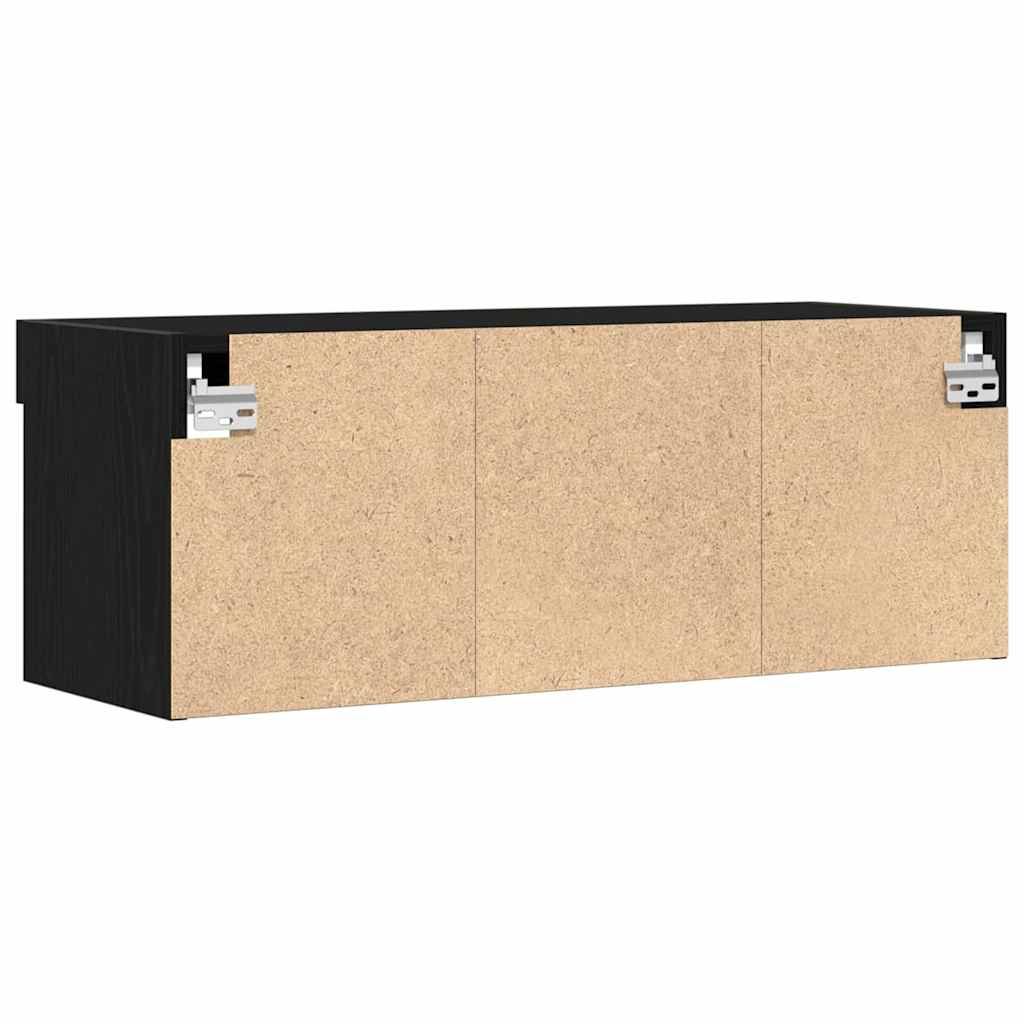 vidaXL TV-Schrankset 2 pcs Schwarz Eichen-Optik 80 x 30 x 30 cm