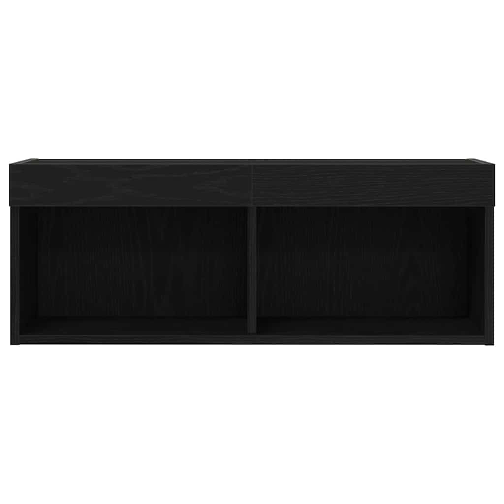 vidaXL TV-Schrankset 2 pcs Schwarz Eichen-Optik 80 x 30 x 30 cm