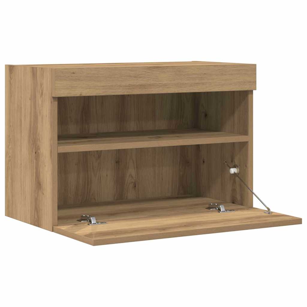 TV-Wandschrank Wandmontiert 2 pcs Artisan-Eiche 60 x 30 x 40 cm